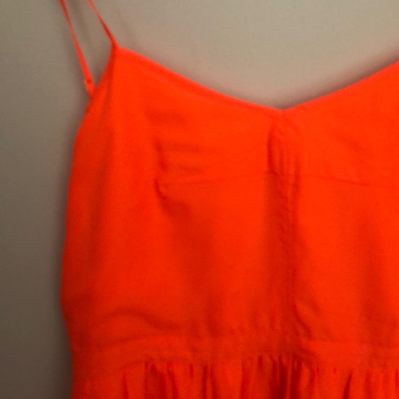 J. Crew Orange Strappy Dress Preppy Size 8 - Picture 3 of 7